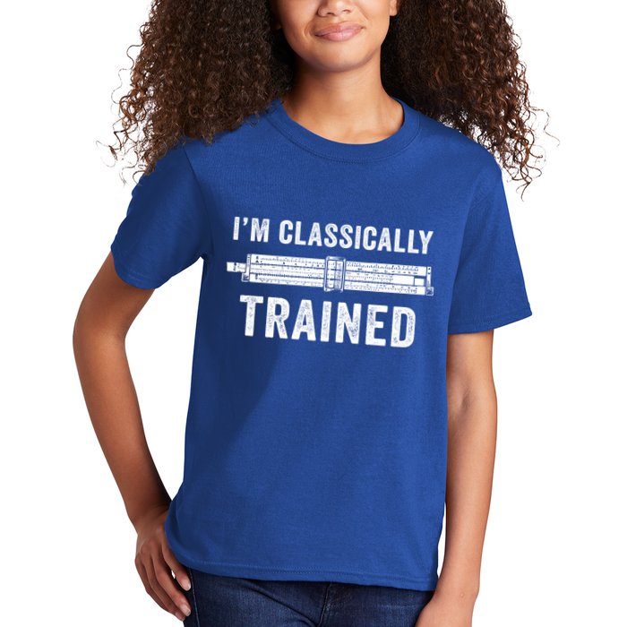 IM Classically Trained Slide Rule Mechanical Analog Gift Kids T-Shirt