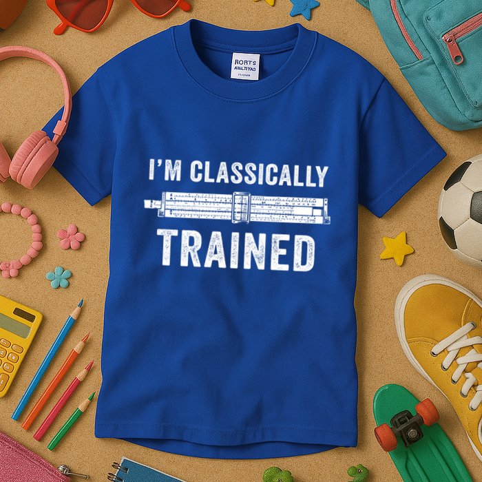 IM Classically Trained Slide Rule Mechanical Analog Gift Kids T-Shirt
