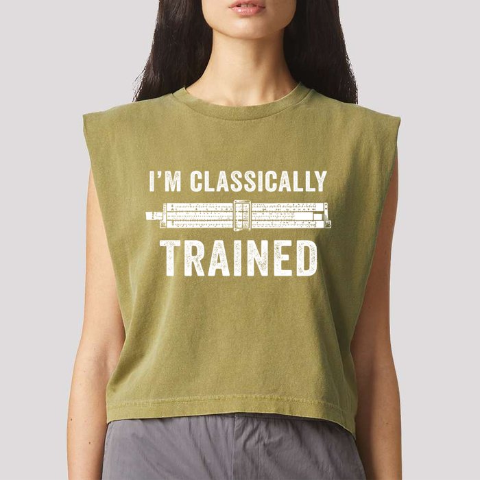 IM Classically Trained Slide Rule Mechanical Analog Gift Garment-Dyed Women's Muscle Tee