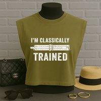 IM Classically Trained Slide Rule Mechanical Analog Gift Garment-Dyed Women's Muscle Tee