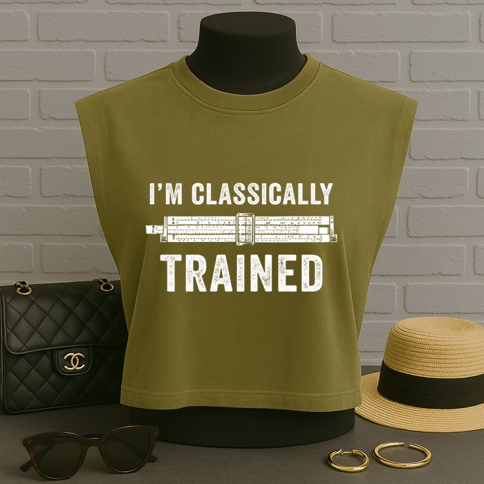 IM Classically Trained Slide Rule Mechanical Analog Gift Garment-Dyed Women's Muscle Tee