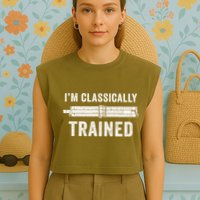 IM Classically Trained Slide Rule Mechanical Analog Gift Garment-Dyed Women's Muscle Tee