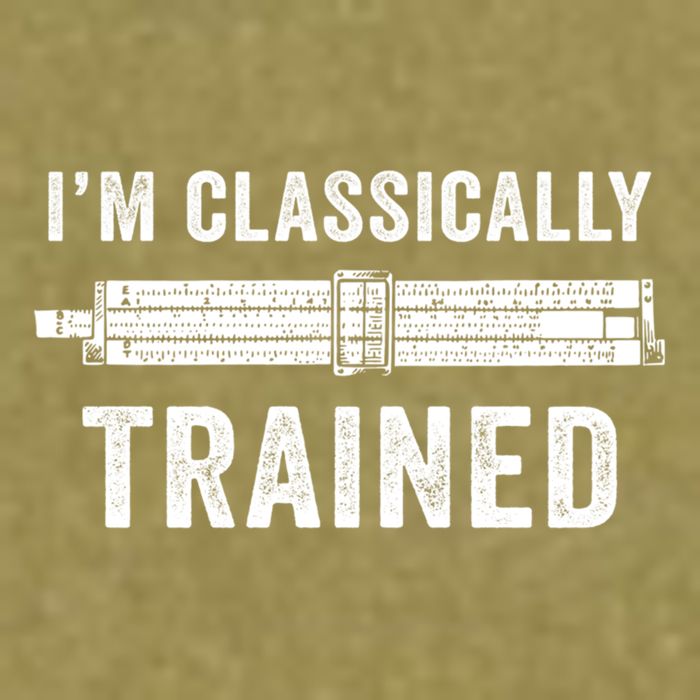 IM Classically Trained Slide Rule Mechanical Analog Gift Garment-Dyed Women's Muscle Tee