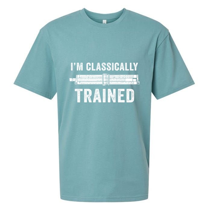 IM Classically Trained Slide Rule Mechanical Analog Gift Sueded Cloud Jersey T-Shirt