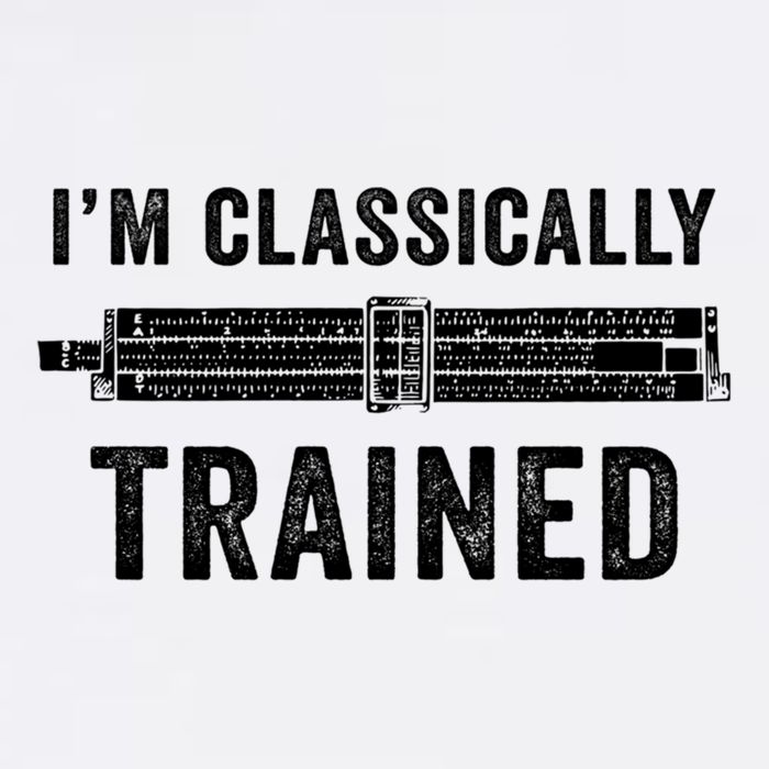 IM Classically Trained Slide Rule Mechanical Analog Gift Garment-Dyed Sweatshirt