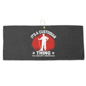 It's custodian Thing for Janitorial School Custodian Large Microfiber Waffle Golf Towel