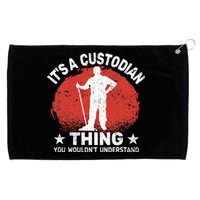 It's custodian Thing for Janitorial School Custodian Grommeted Golf Towel