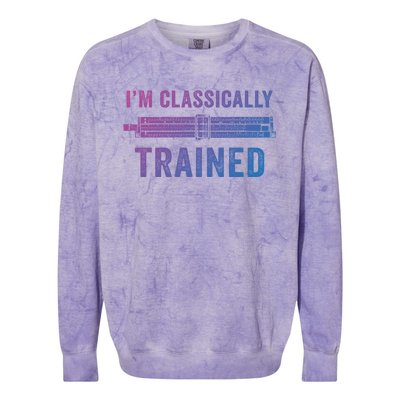 IM Classically Trained Slide Rule Mechanical Analog Gift Colorblast Crewneck Sweatshirt