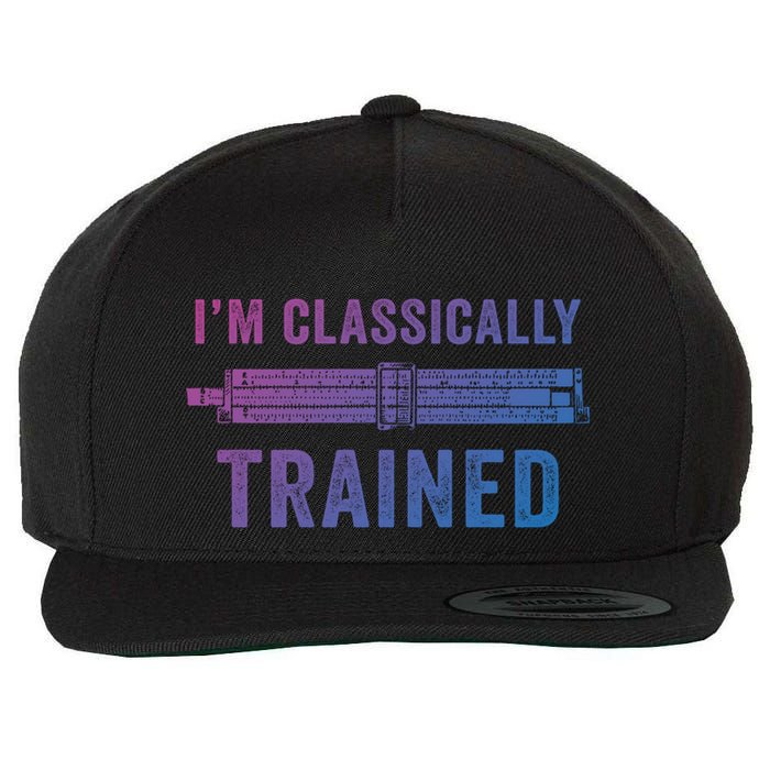 IM Classically Trained Slide Rule Mechanical Analog Gift Wool Snapback Cap