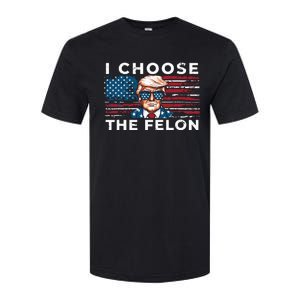 I Choose The Felon Funny Trump 2024 Republican Patriot Softstyle CVC T-Shirt