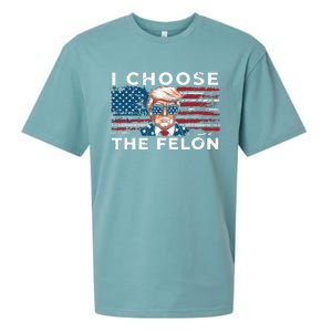 I Choose The Felon Funny Trump 2024 Republican Patriot Sueded Cloud Jersey T-Shirt