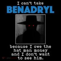 I Cant Take Benadril Because I Owe The Hatman Money Stripe Pom Pom Beanie