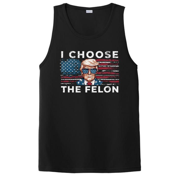 I Choose The Felon Funny Trump 2024 Republican Patriot PosiCharge Competitor Tank