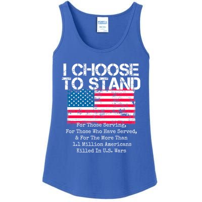 I Choose To Stand American Flag Cool Gift National Usa Anthem Cool Gift Ladies Essential Tank