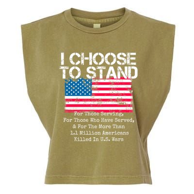 I Choose To Stand American Flag Cool Gift National Usa Anthem Cool Gift Garment-Dyed Women's Muscle Tee