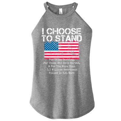 I Choose To Stand American Flag Cool Gift National Usa Anthem Cool Gift Women’s Perfect Tri Rocker Tank