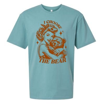 I Choose The Bear Motivational Team Bear Woods Sueded Cloud Jersey T-Shirt