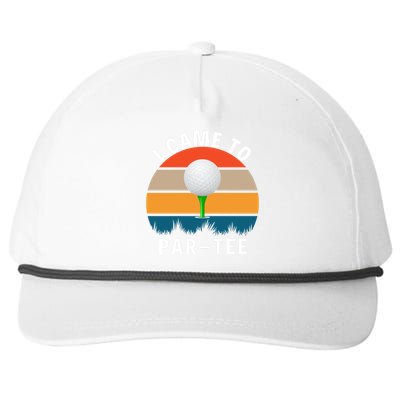 I Came To ParTee, Golf Lover Golf Player Golfing Funny Golf Snapback Five-Panel Rope Hat