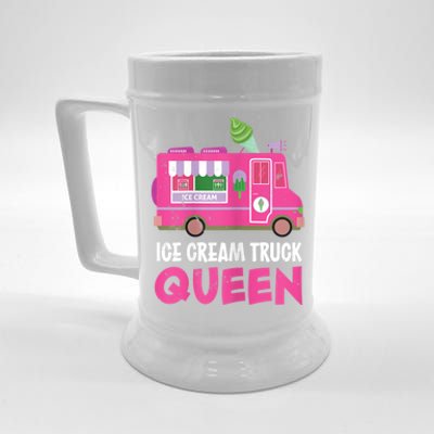 Ice Cream Truck Queen Frozen Dessert Ice Cream Truck Driver Beer Stein