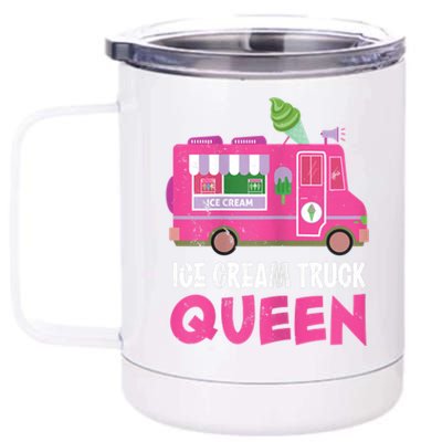 Ice Cream Truck Queen Frozen Dessert Ice Cream Truck Driver 12 oz Stainless Steel Tumbler Cup