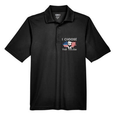 I Choose The Felon Funny Trump 2024 Republican Patriot Men's Origin Performance Pique Polo