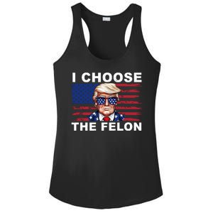 I Choose The Felon Funny Trump 2024 Republican Patriot Ladies PosiCharge Competitor Racerback Tank