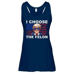 I Choose The Felon Funny Trump 2024 Republican Patriot Ladies Essential Flowy Tank