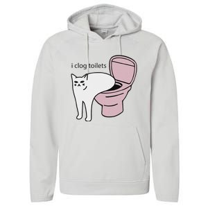 I Clog Toilets Performance Fleece Hoodie