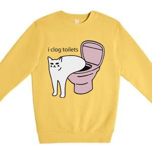 I Clog Toilets Premium Crewneck Sweatshirt