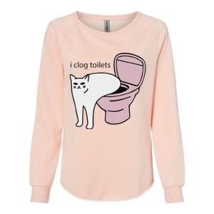 I Clog Toilets Womens California Wash Sweatshirt