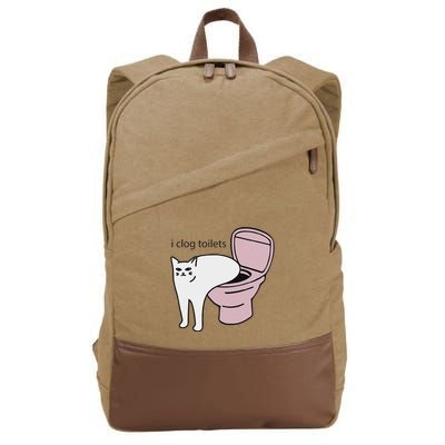 I Clog Toilets Cotton Canvas Backpack