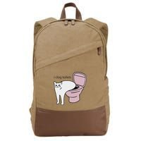 I Clog Toilets Cotton Canvas Backpack