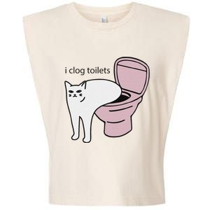 I Clog Toilets Garment-Dyed Women's Muscle Tee