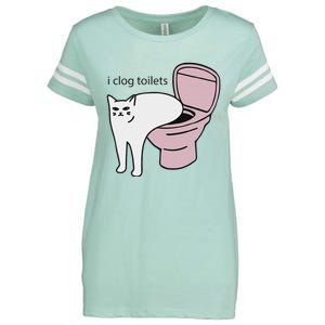 I Clog Toilets Enza Ladies Jersey Football T-Shirt