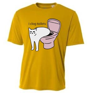 I Clog Toilets Cooling Performance Crew T-Shirt