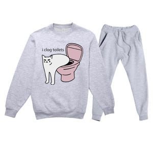 I Clog Toilets Premium Crewneck Sweatsuit Set