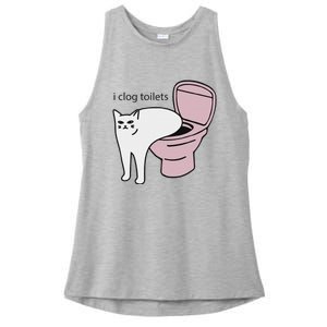 I Clog Toilets Ladies PosiCharge Tri-Blend Wicking Tank