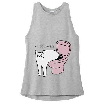 I Clog Toilets Ladies PosiCharge Tri-Blend Wicking Tank