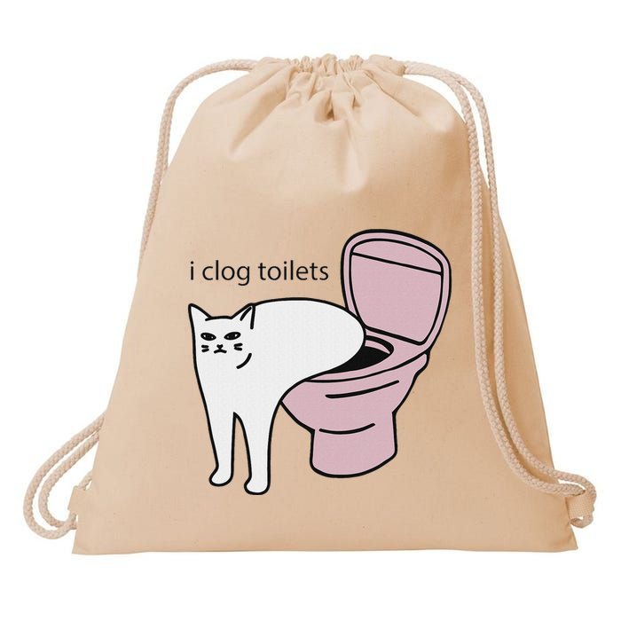 I Clog Toilets Drawstring Bag