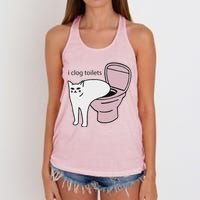 I Clog Toilets Women's Knotted Racerback Tank