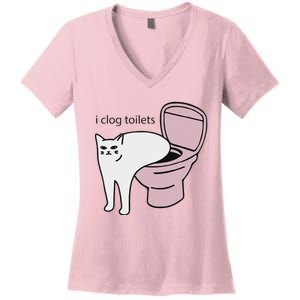 I Clog Toilets Women's V-Neck T-Shirt