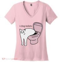 I Clog Toilets Women's V-Neck T-Shirt
