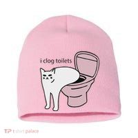 I Clog Toilets Short Acrylic Beanie