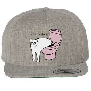 I Clog Toilets Wool Snapback Cap