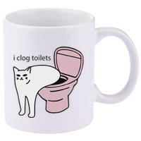 I Clog Toilets 11oz C Handle Ceramic Mug