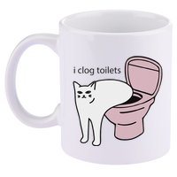 I Clog Toilets 11oz C Handle Ceramic Mug
