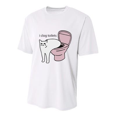 I Clog Toilets Youth Performance Sprint T-Shirt