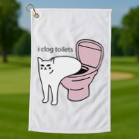 I Clog Toilets Golf Towel