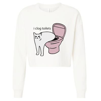 I Clog Toilets Cropped Pullover Crew