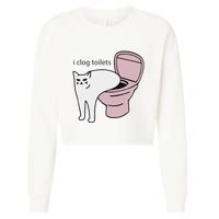 I Clog Toilets Cropped Pullover Crew